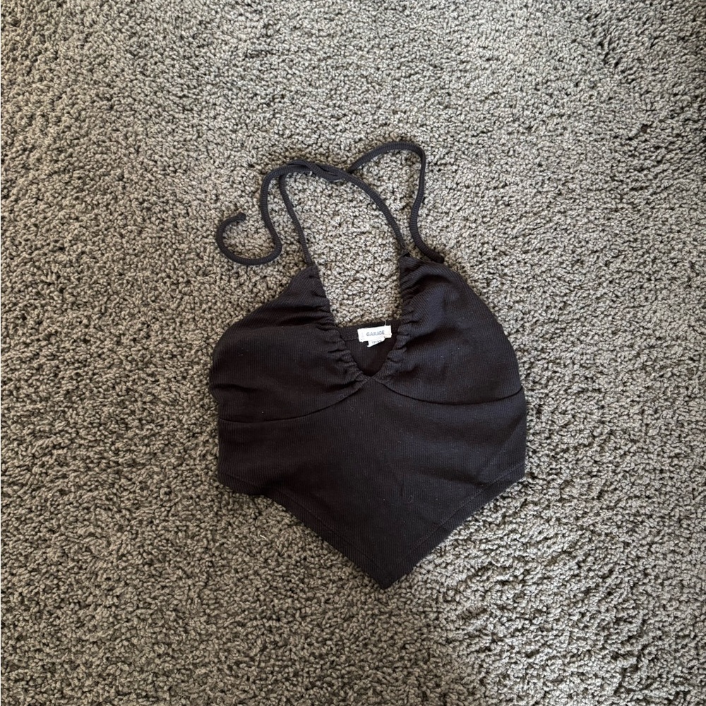 Garage Black Halter Top